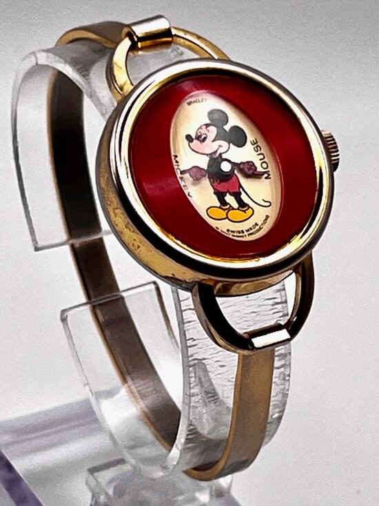 Vintage 1970s Bradley Mickey Mouse Ladies Watch Mechanical Collectible Working main image 5